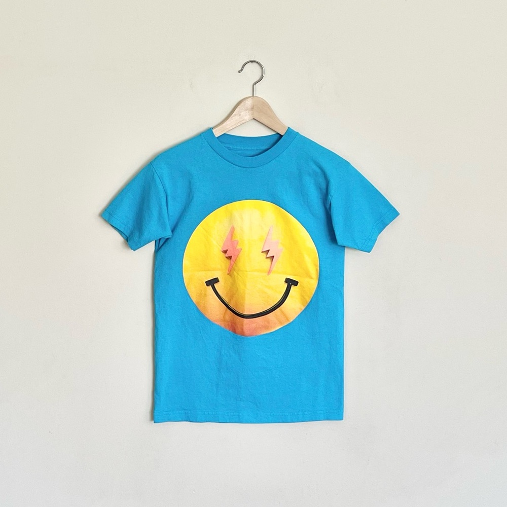 NEW J Balvin José Tracklist Smiley Face Blue T Shirt Adult size Small